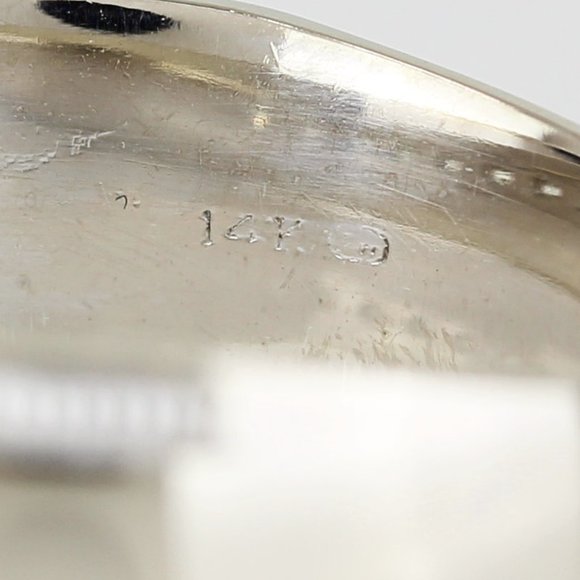 14k White Gold Milgrain Diamond Wedding Band Ring by Tessler + Weiss - Picture 7 of 9